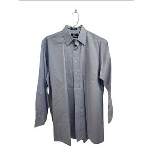 Stafford Men's Light Blue Wrinkle Free Long Sleeve Dress Shirt 16.5 32/33